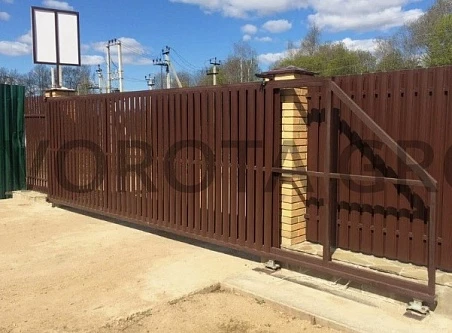 ворота с евроштакетником 2000х5000