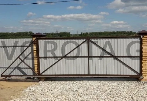 ворота с металлическим профилем 1850х3600