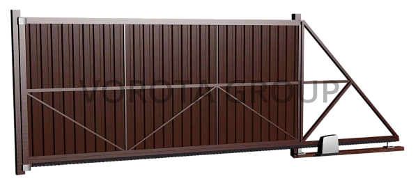 Откатные ворота на винтовых сваях Doorhan стандартные 3000x2000